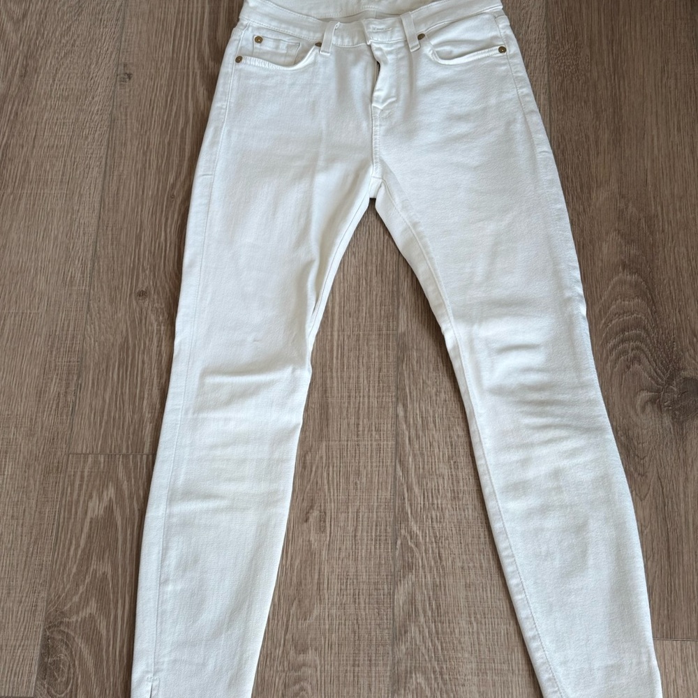7 For All Mankind White Denim Jeans